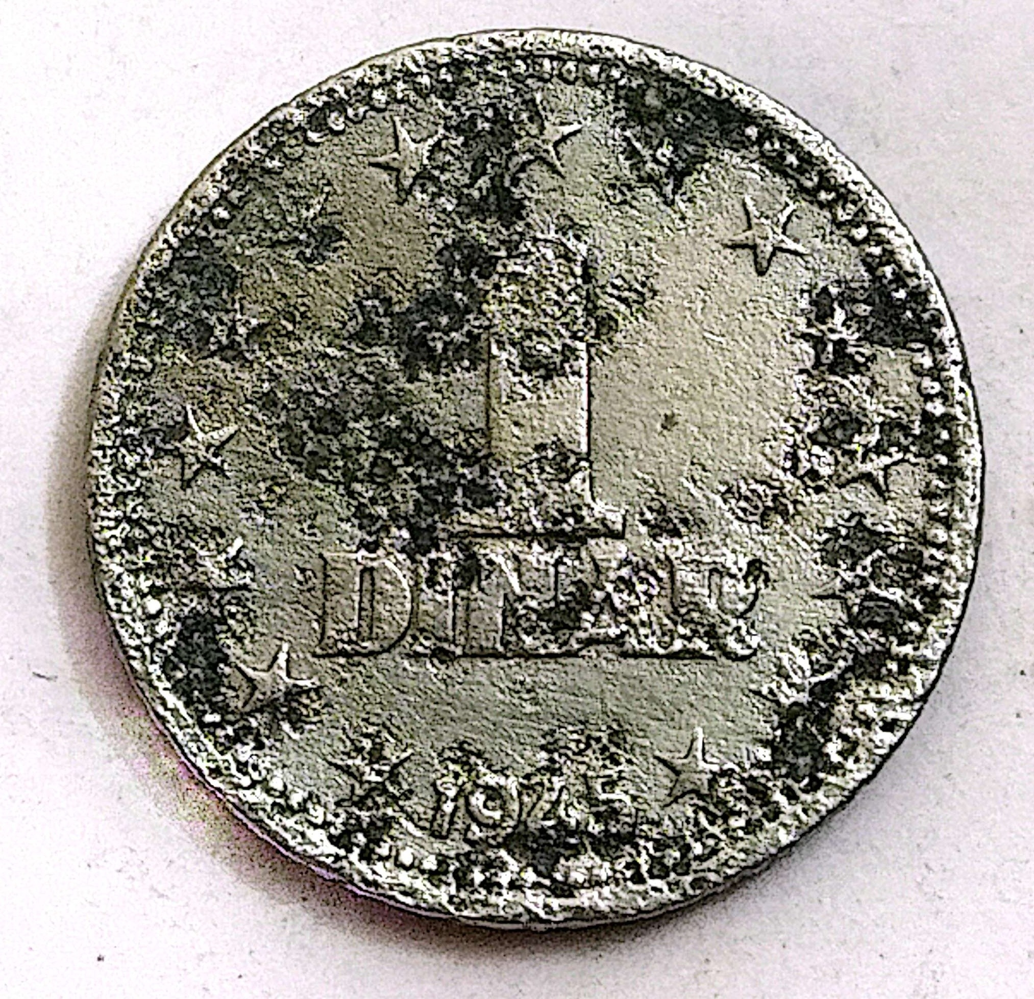 سکه 1دینار یوگسلاوی توضیحات 1945(کد 1806))