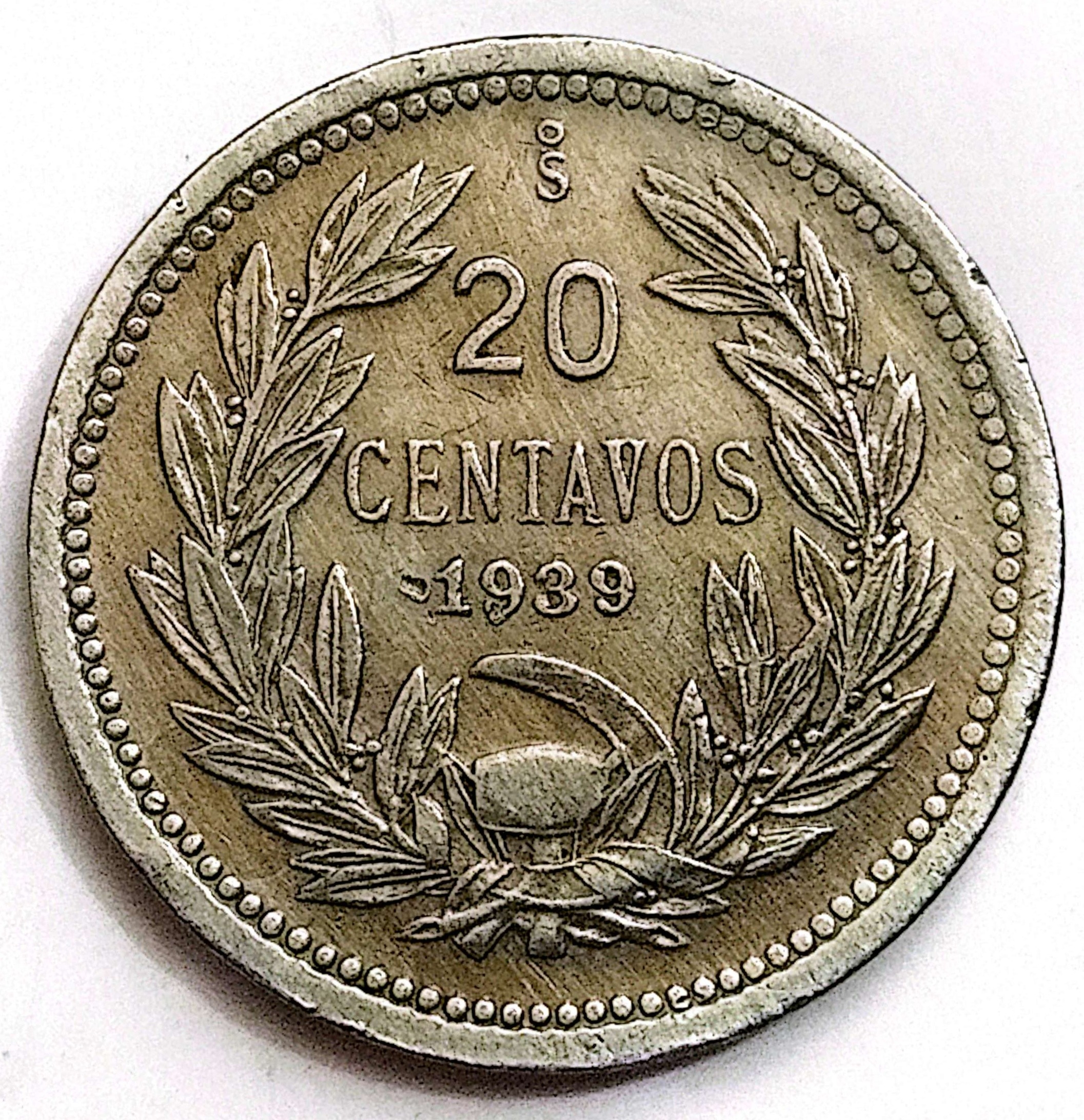 سکه کمیاب20 سنتاووس شیلی1939(کد2712)