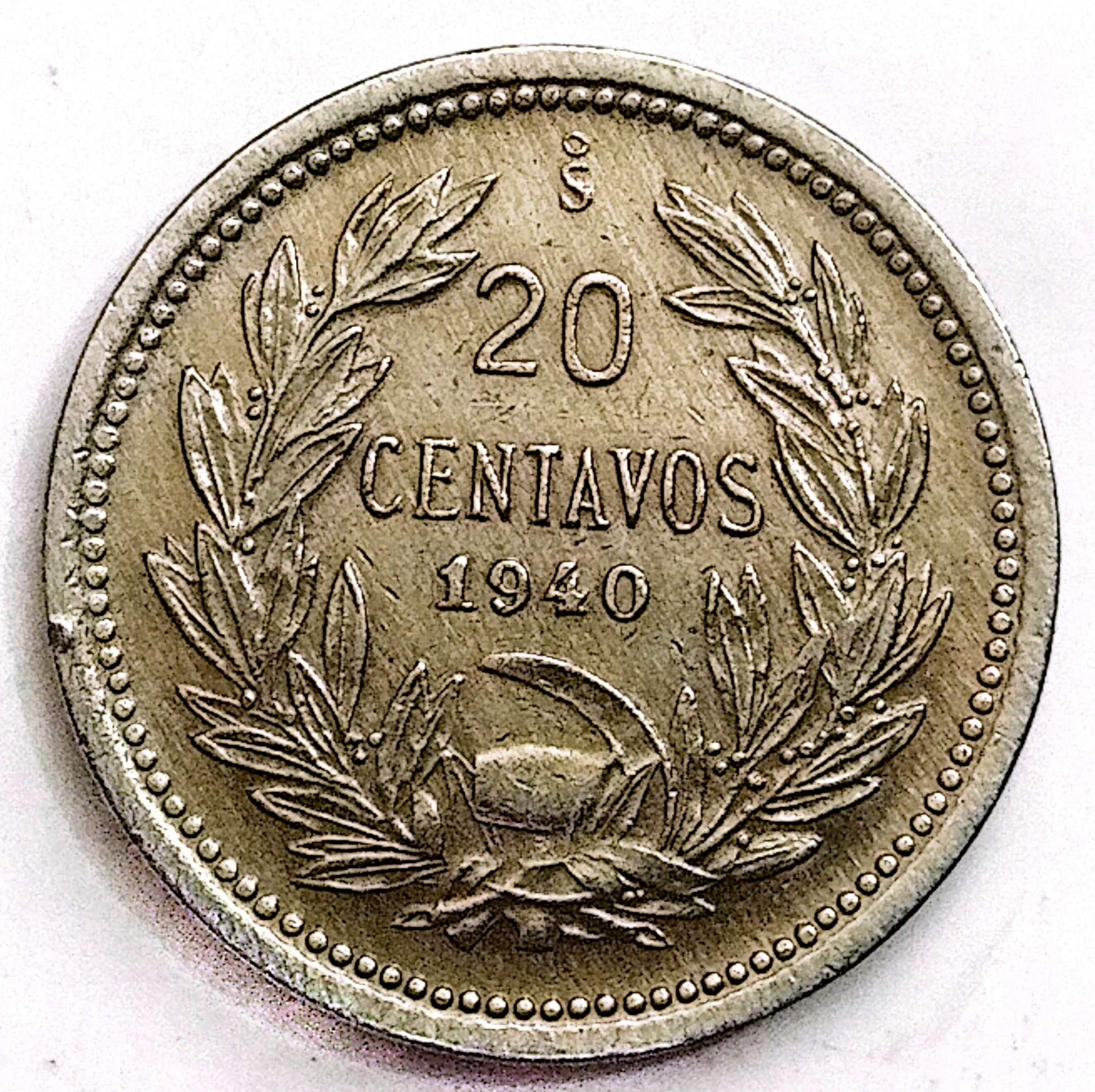 سکه کمیاب20 سنتاووس شیلی1940(کد2713)