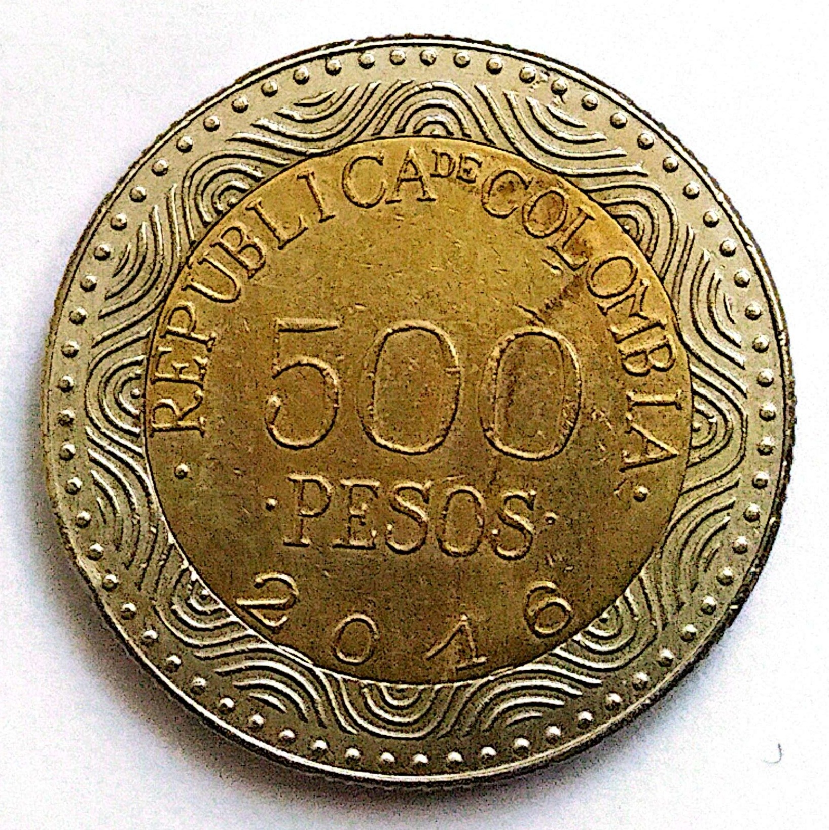 سکه500پزو کلمبیا 2016(کد5502))