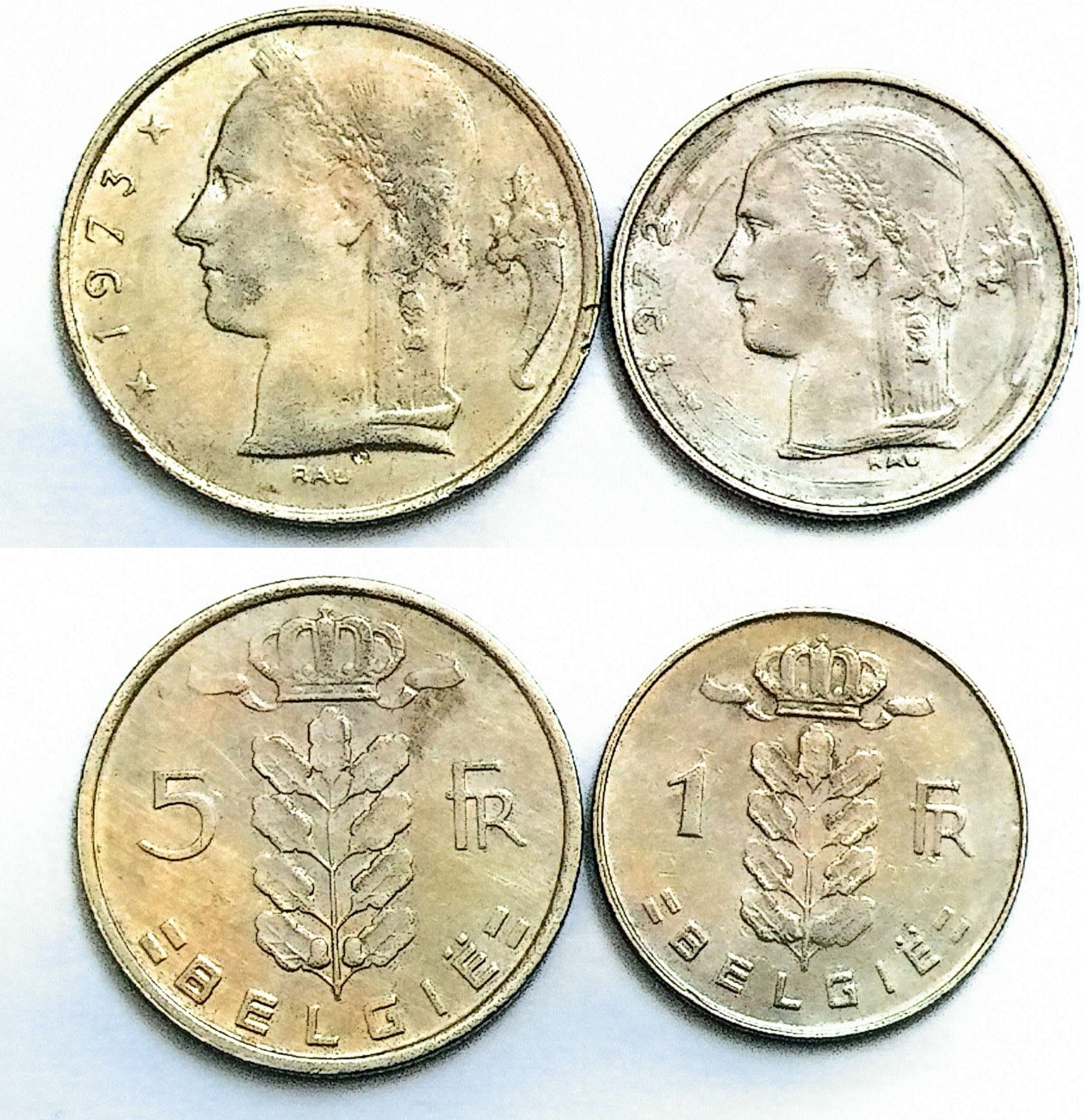 سکه5/1فرانک بلژیک 1973/1972(کد31)