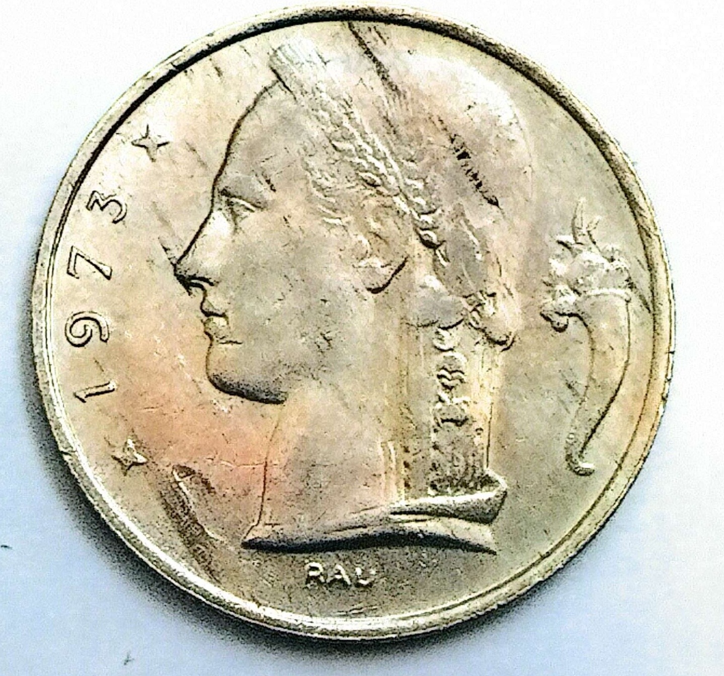 سکه5 فرانک بلژیک1973(کد14)