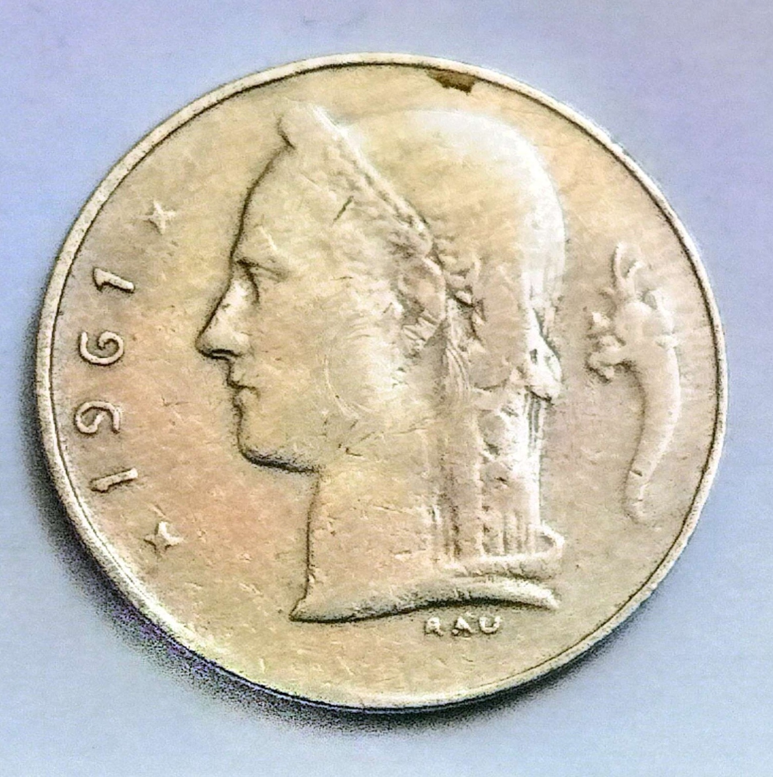 سکه5 فرانک بلژیک1961(کد14)