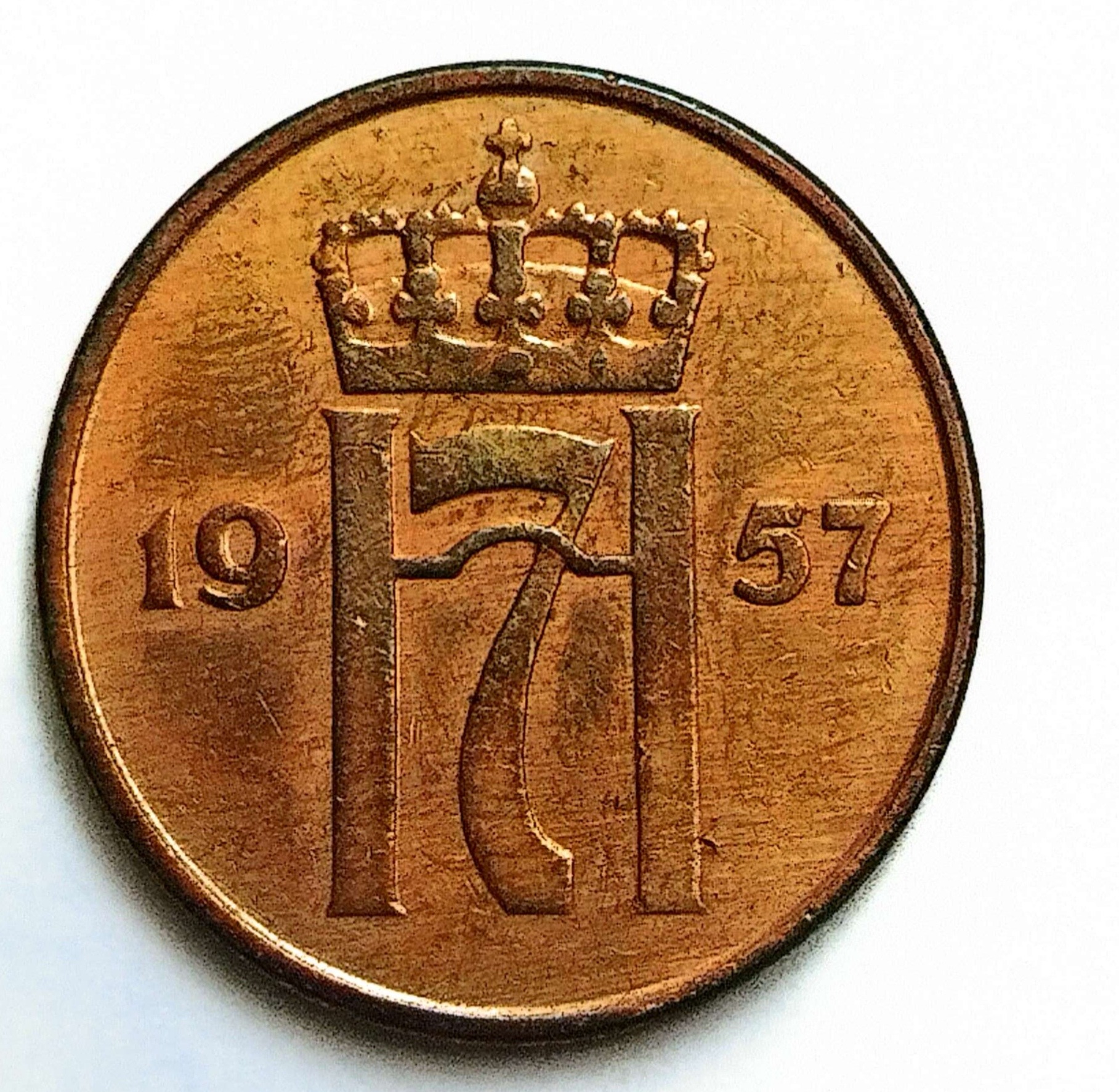 سکه5اوره نایاب نروژ1957(2719)