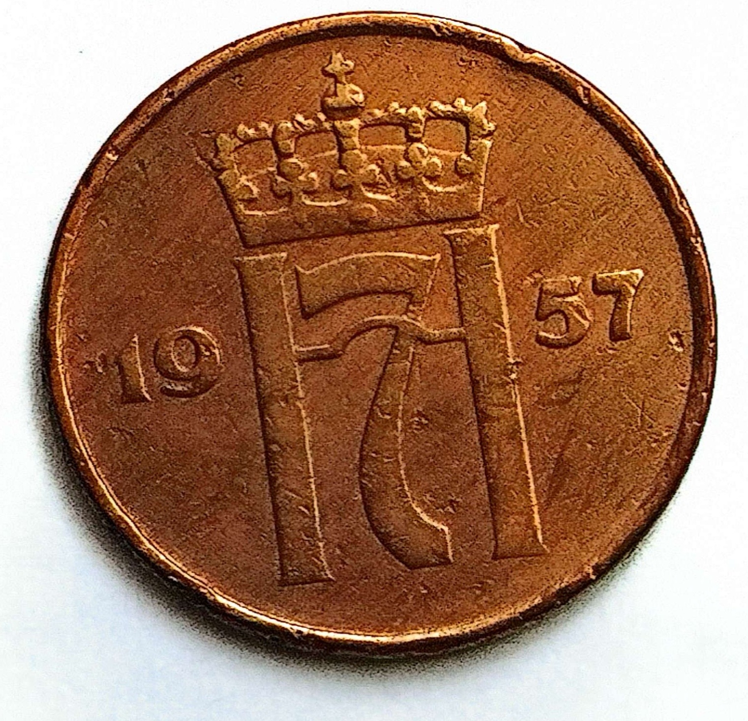 سکه5اوره نایاب نروژ1957(2718))