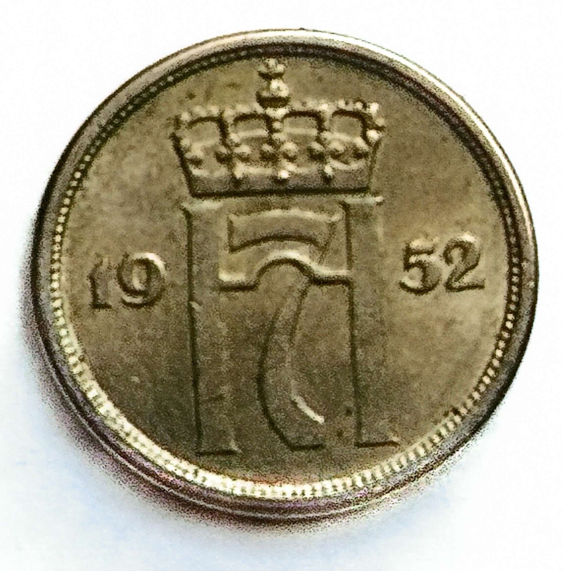 سکه 10 اوره نروژنایاب1952(کد2718)