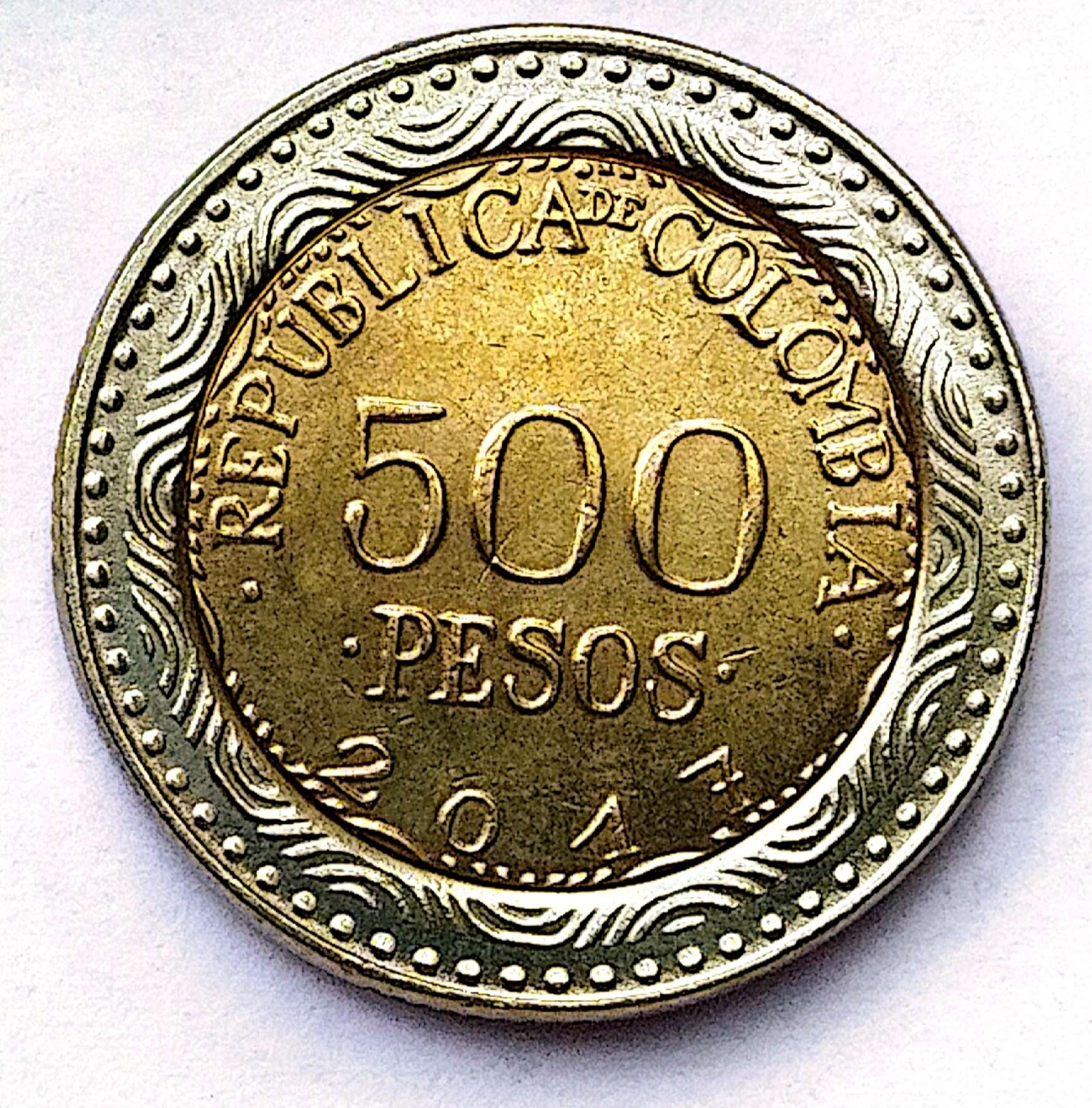 سکه500پزو کلمبیا 2017(کد5505))