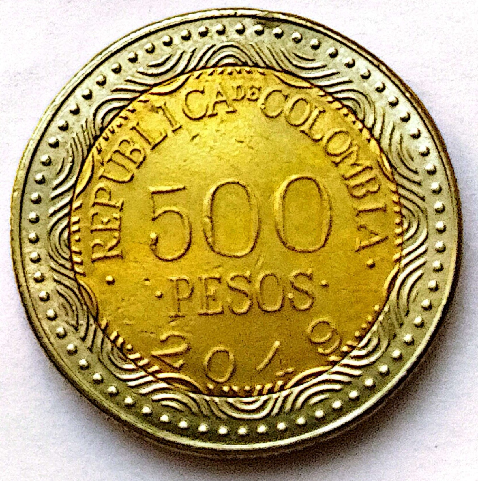 سکه500پزو کلمبیا 2019(کد5503))