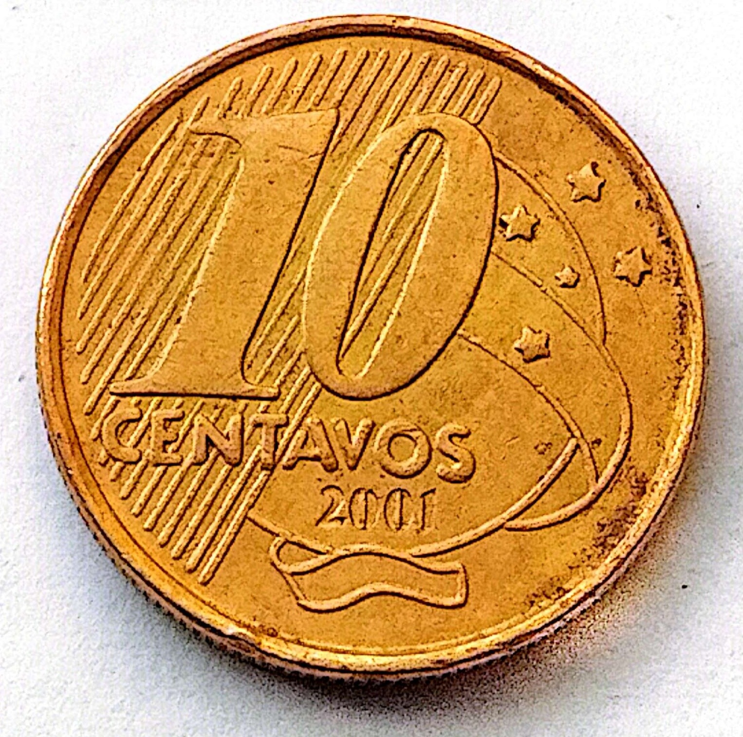 سکه 10 سنتاووس برزیل2001(کد4601))