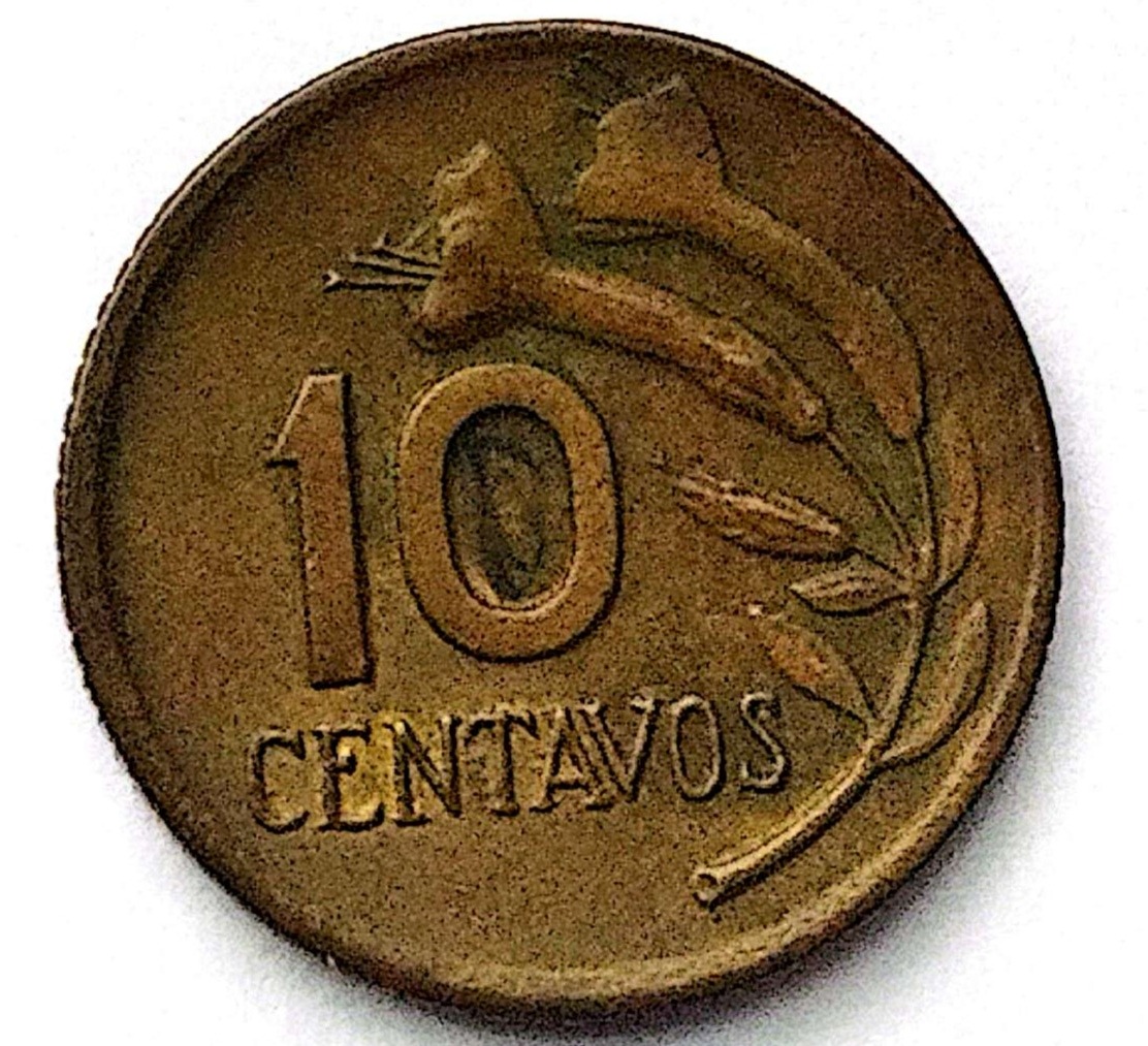 سکه 10سنتاووس نایاب پرو1968(کد6152)