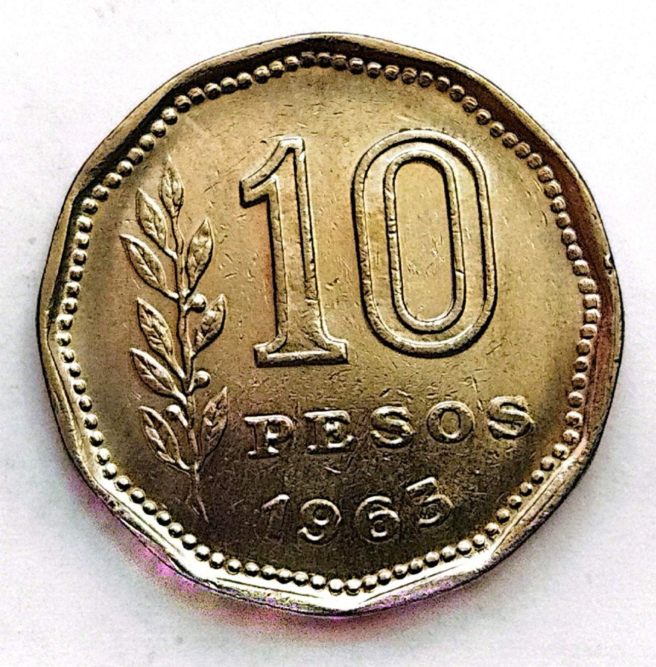 سکه 10 پزو آرژانتین 1963(کد1051)