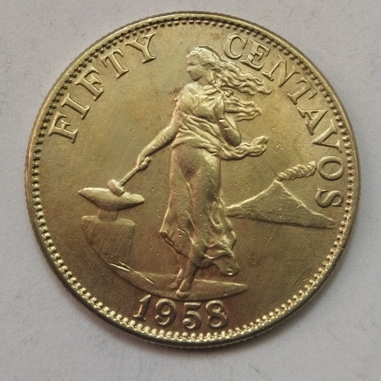 سکه50سنتاووس نایاب فیلیپین 1958(3452)