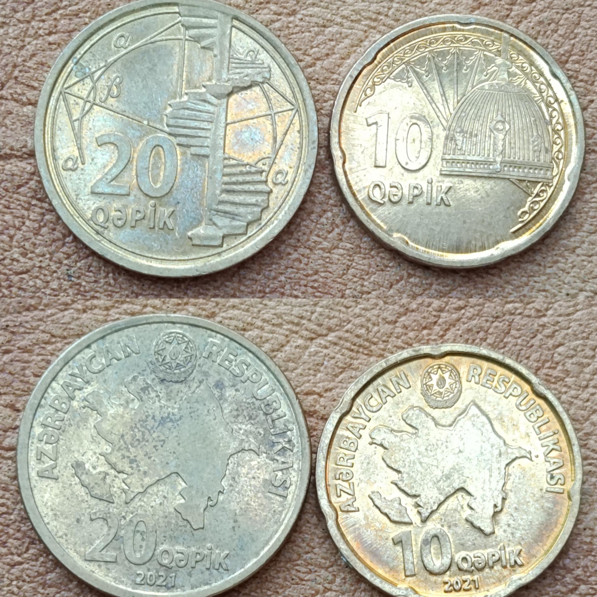 سکه 20.10 کوپک آذربایجان 2021 (کد6258)