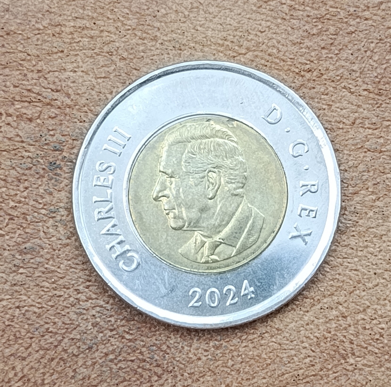 سکه 2 دلار چارلز کانادا 2024(کد1929)