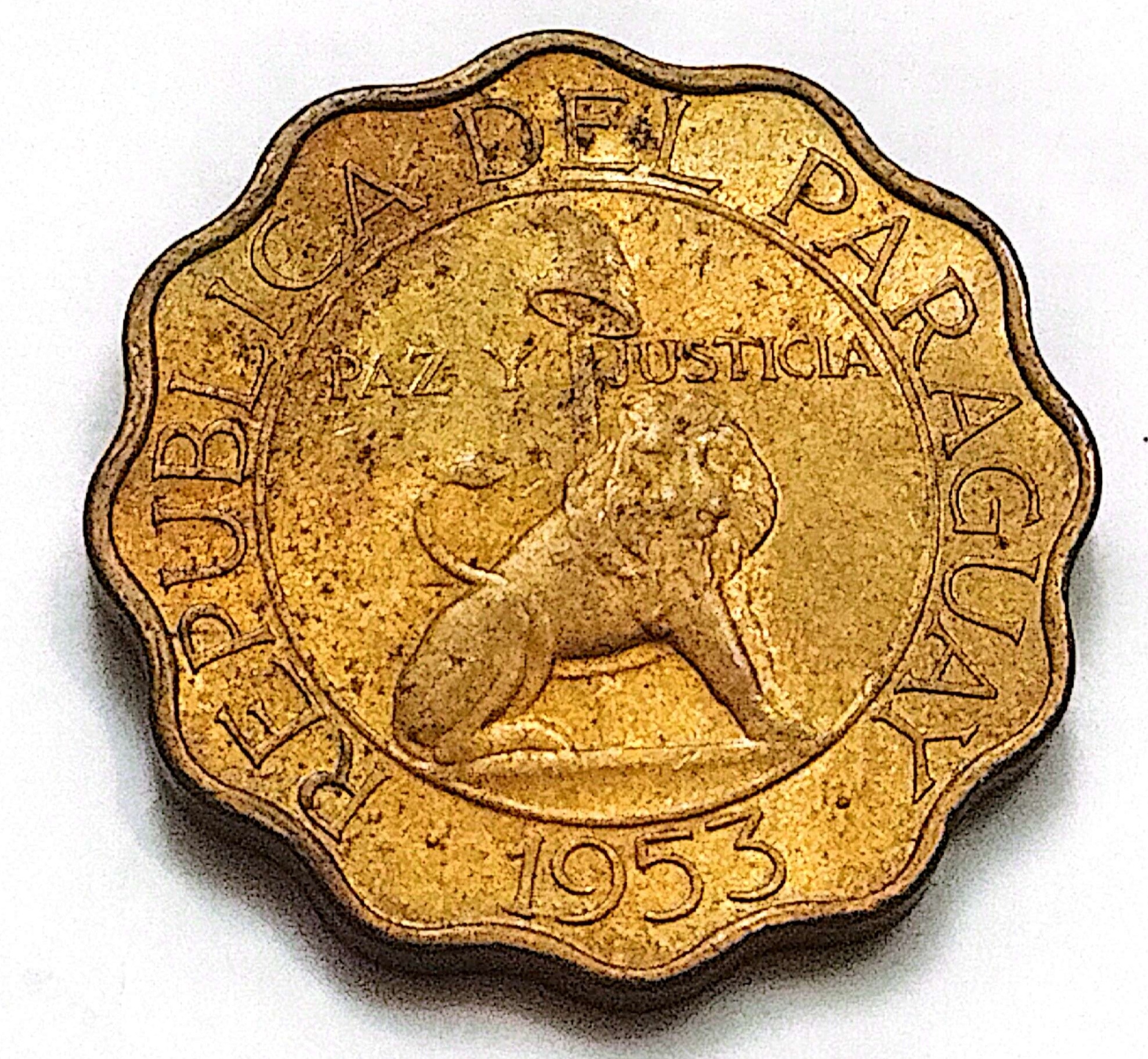 سکه50سنتیم(نایاب) پاراگوئه توضیحات 1953(کد5813)