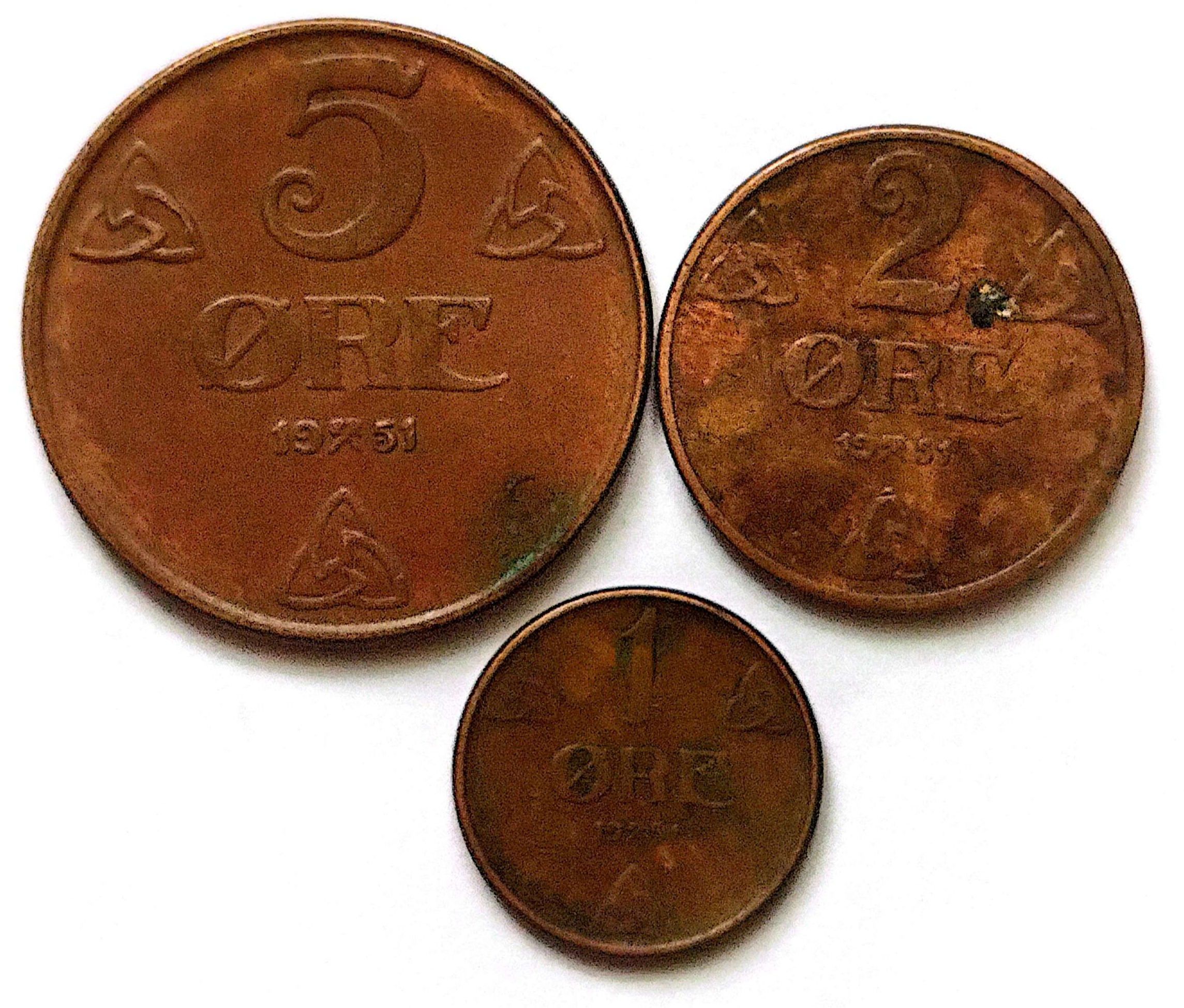 سکه5،2،1اوره نایاب نروژ1951(2705))