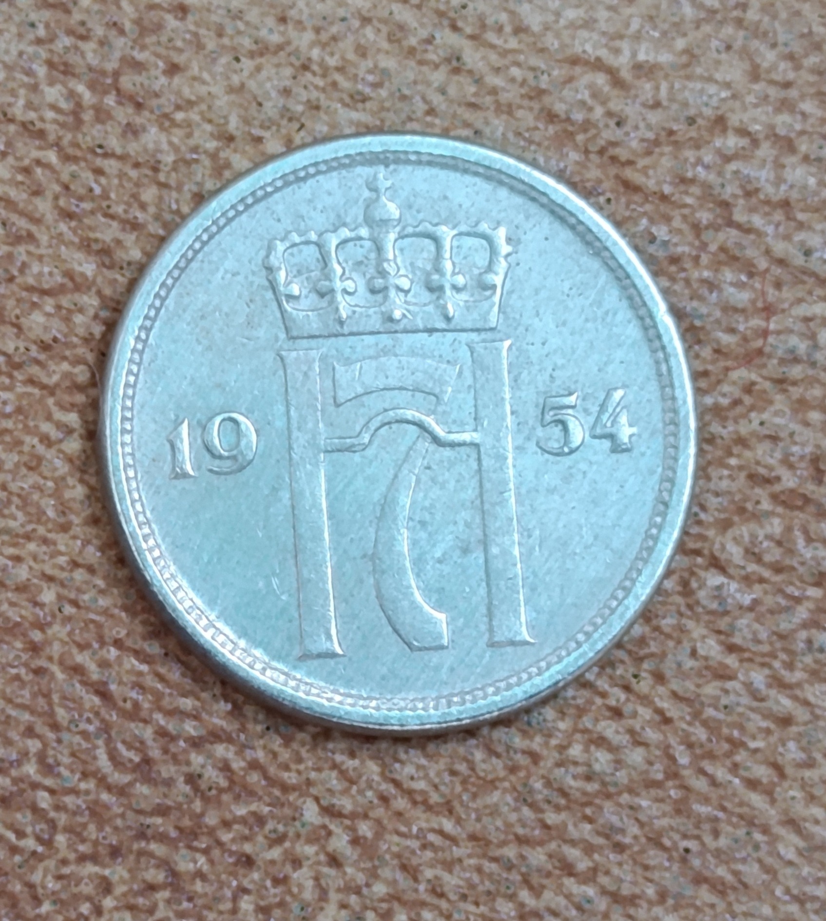 سکه 10 اوره نروژنایاب1954(کد2711)