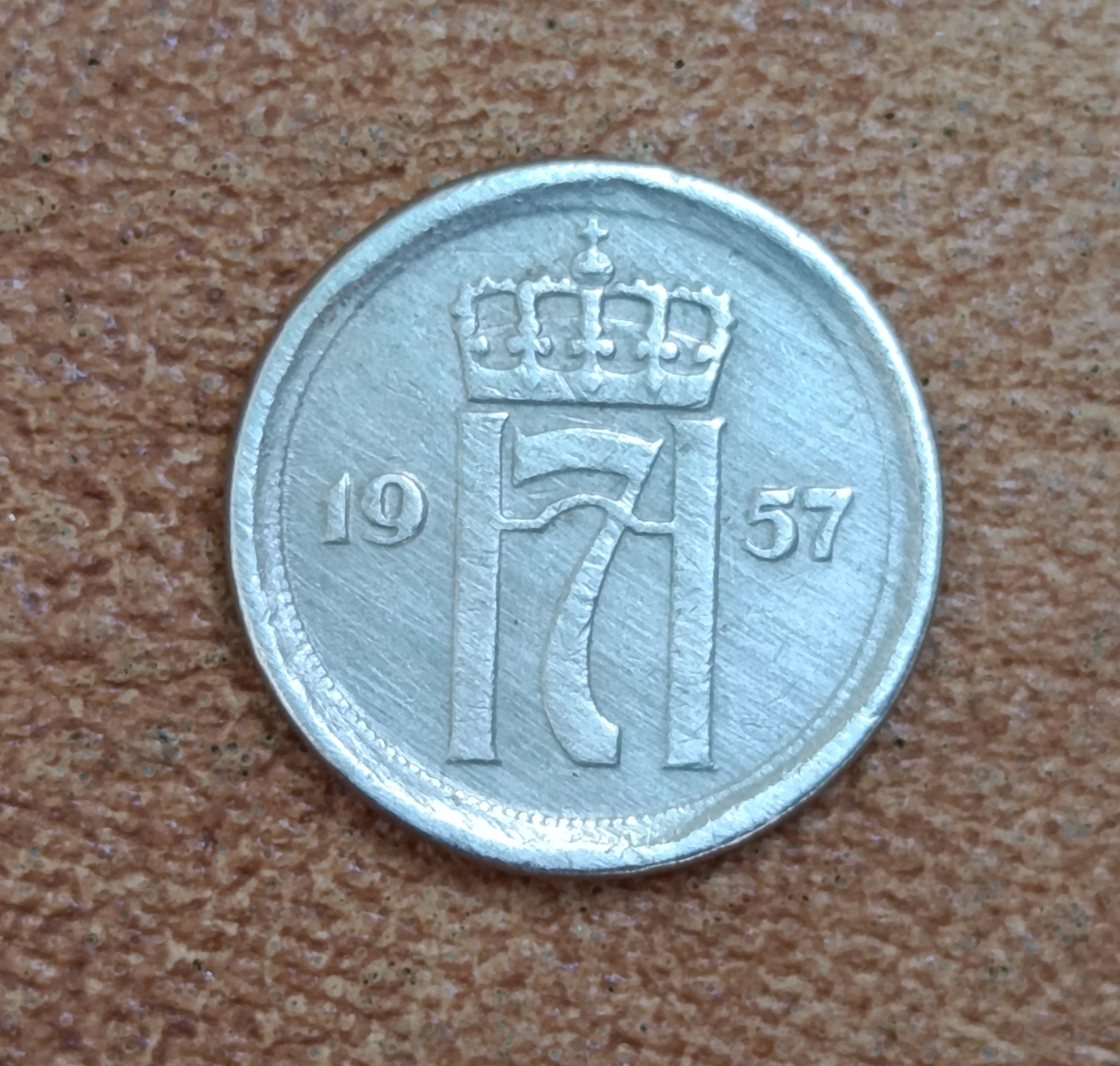 سکه 10 اوره نروژنایاب1957(کد2711)
