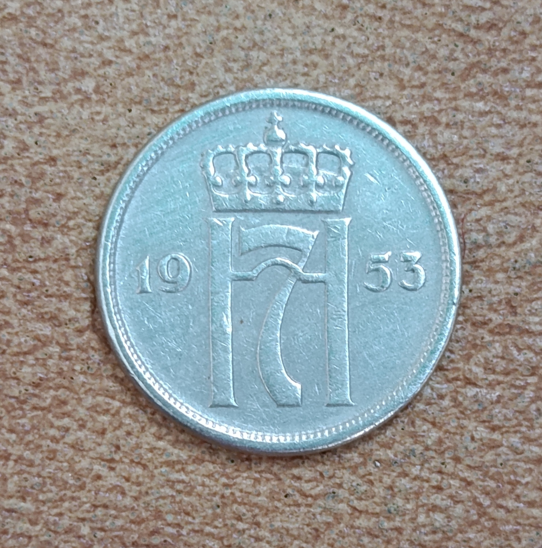سکه 10 اوره نروژنایاب1953(کد2711)