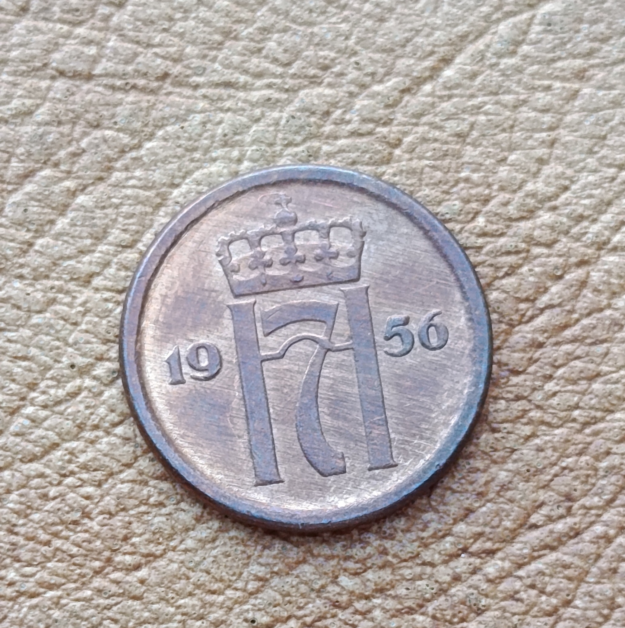 سکه 1 اوره نروژنایاب1956(کد2717)