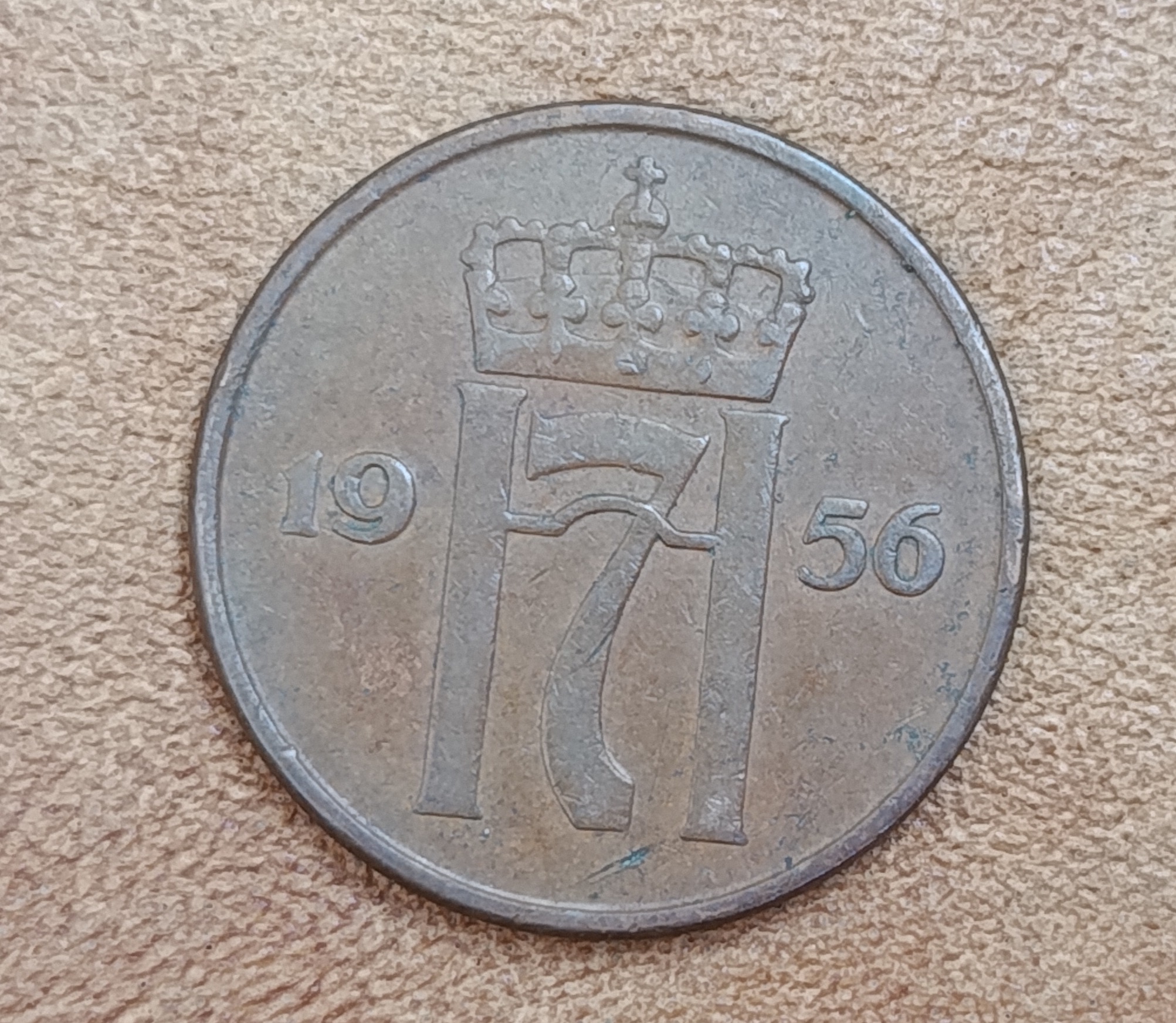 سکه 5 اوره نروژنایاب 1956 (کد2713)