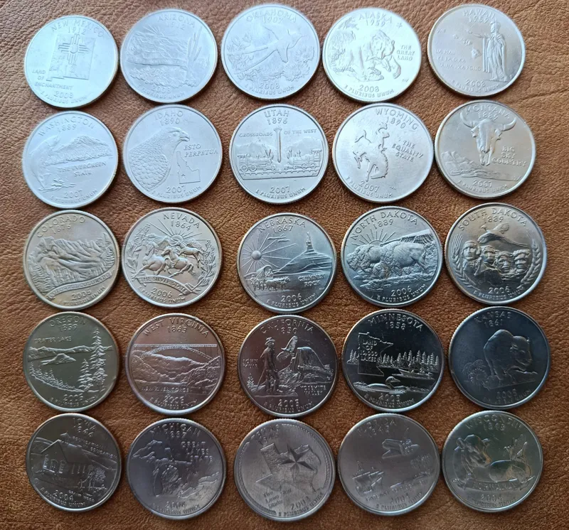 سکه ایالت آمریکا سری کامل 1999 تا 2008 (1502)