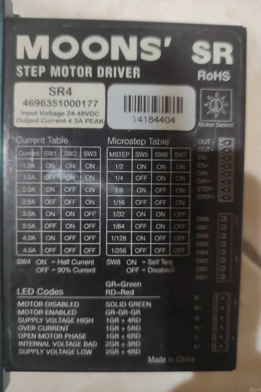  MOONS
SR
STEP MOTOR DRIVER