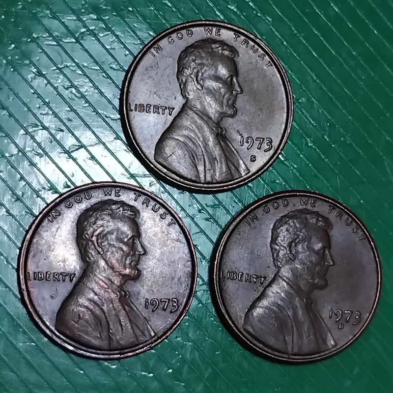 سکه امریکا وان سنت 3 مدل D,S, مینت 1973 ش159