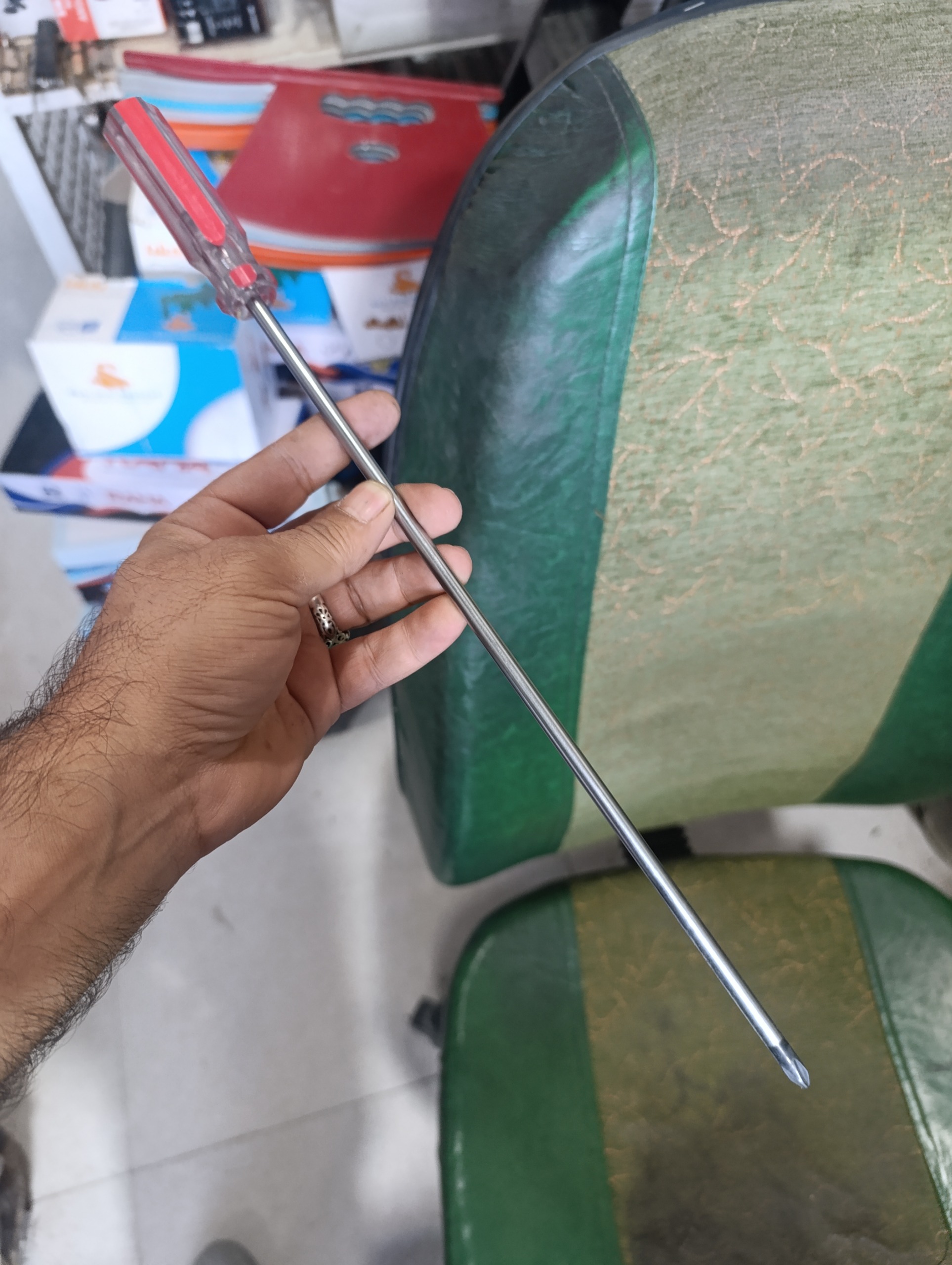 پیچ گوشتی فوق بلند 40 سانتی .چهار سو