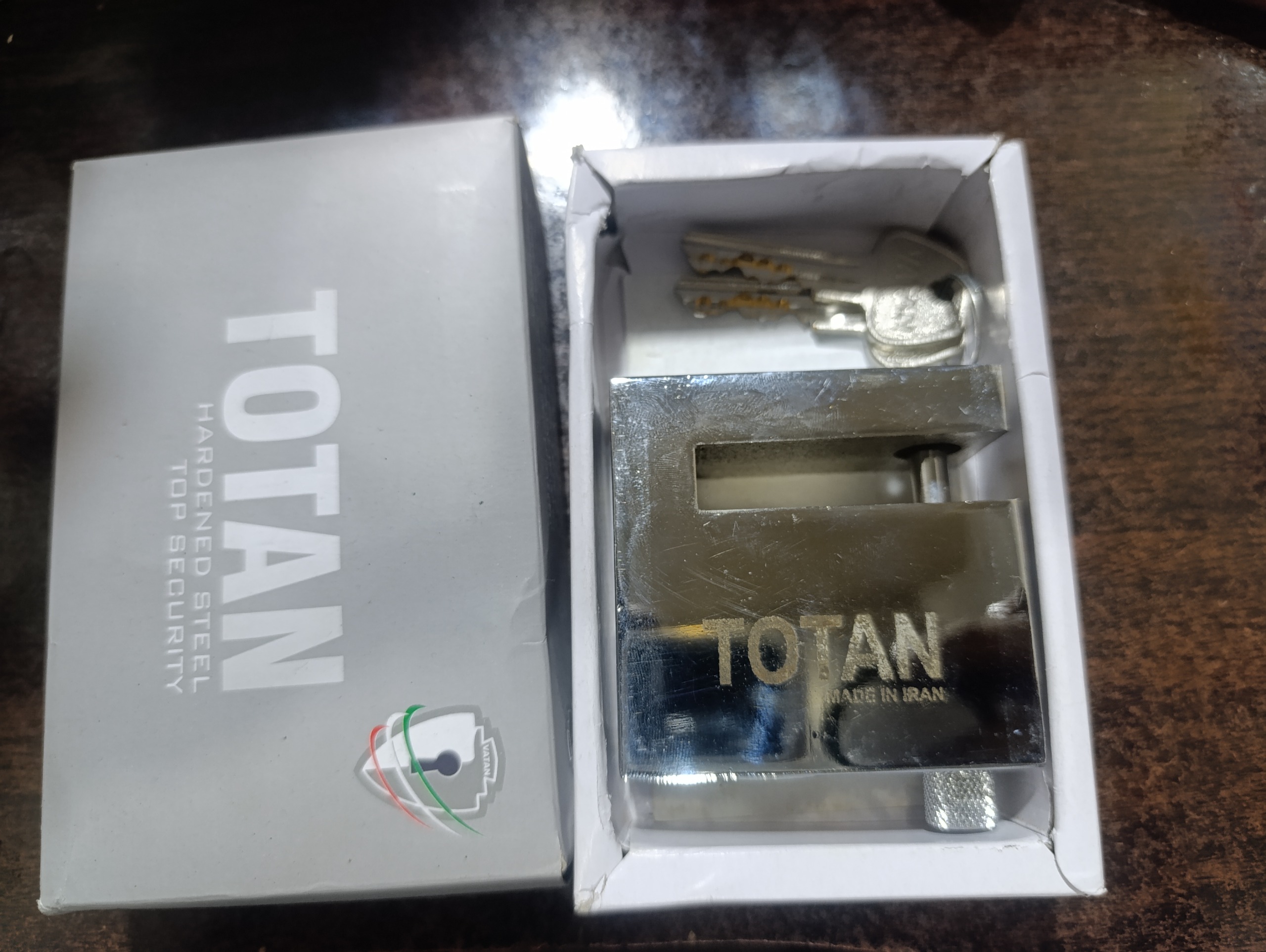 قفل کتابی ضد سرقت توتان کلید دو شیار