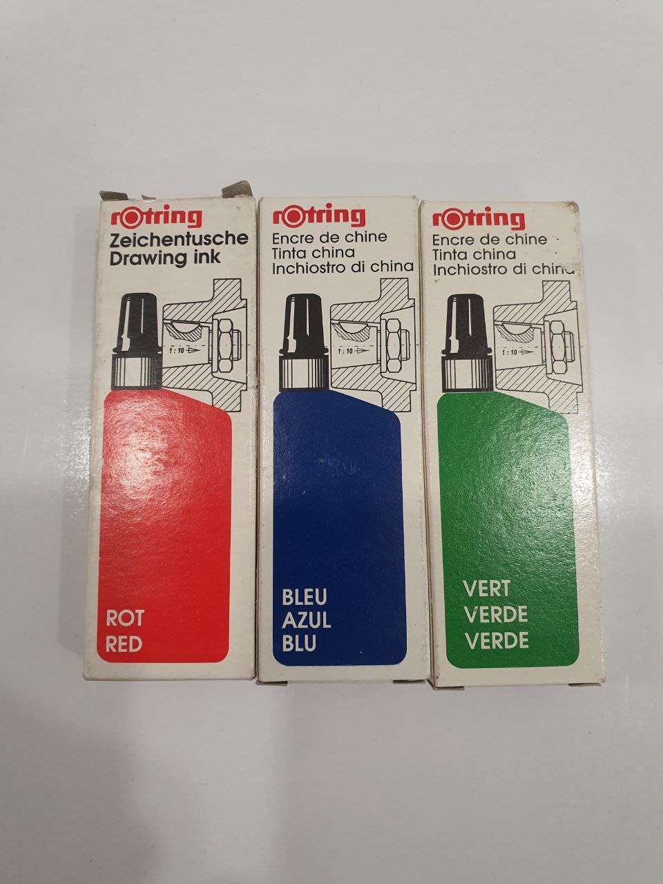 3 رنگ جوهر راپید روترینگ آلمانی اصل قرمز آبی سبز