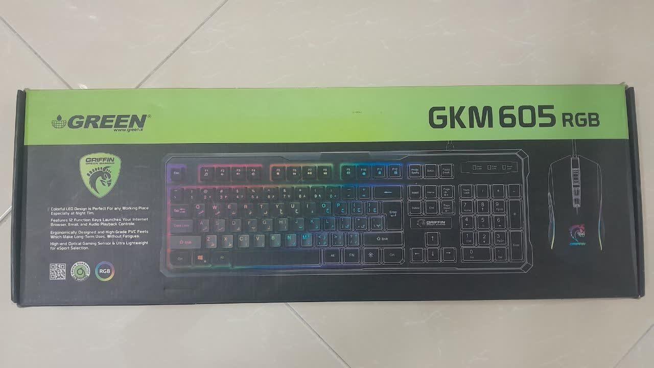 کیبورد و ماوس مخصوص بازی گرین مدل GKM605 RGB
