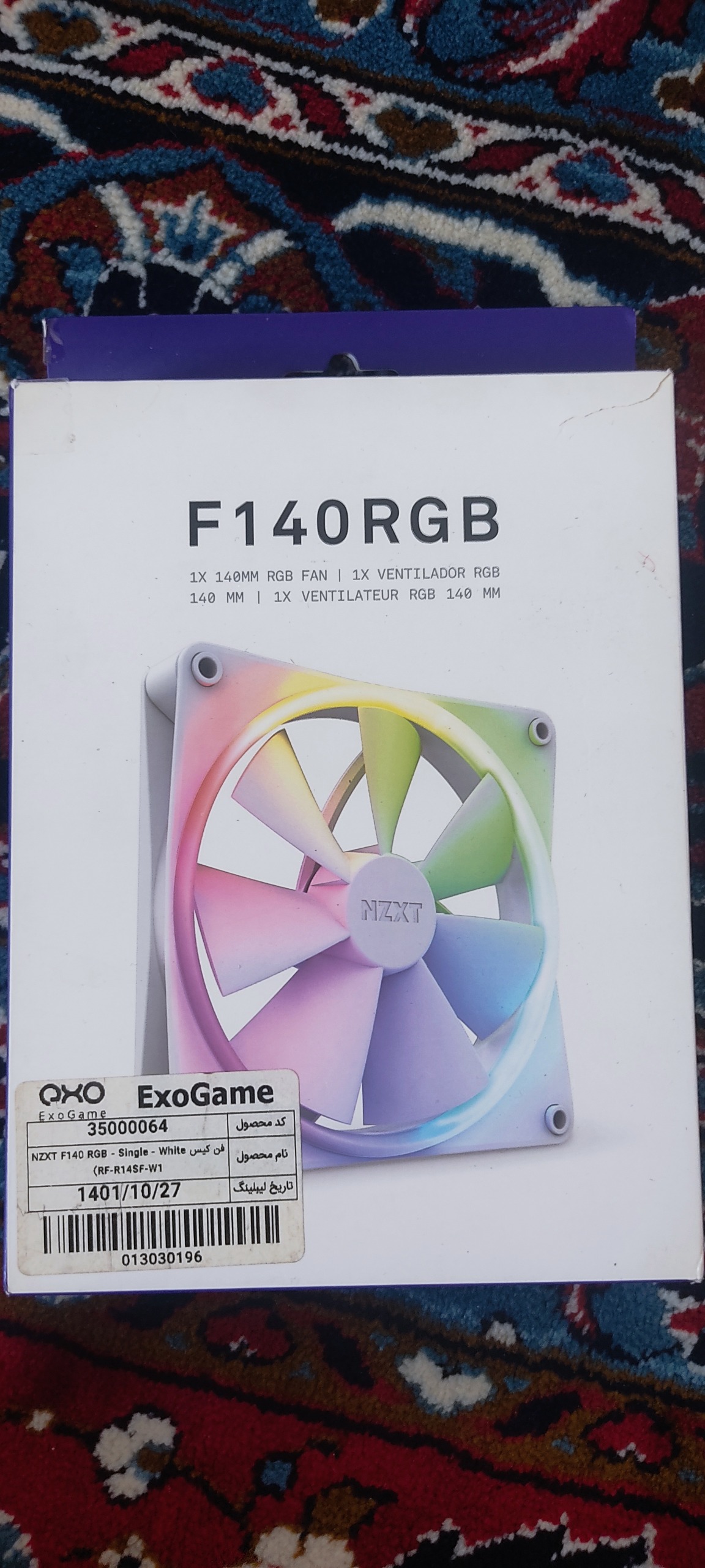 فن F140 RGB) NZXT) سفید رنگ