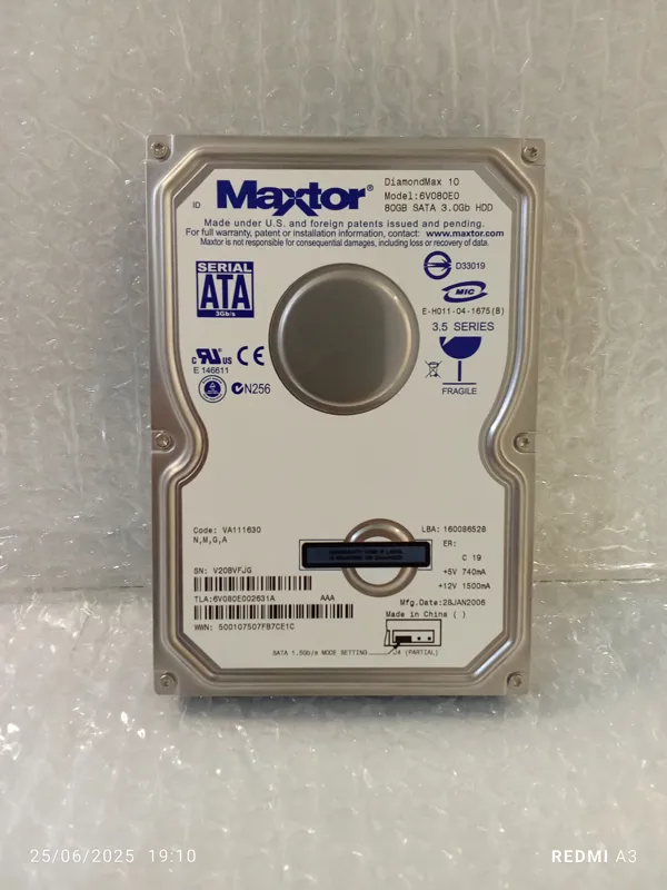 هارد 80 گیگ MAXTOR - سلامت %100-ساتا