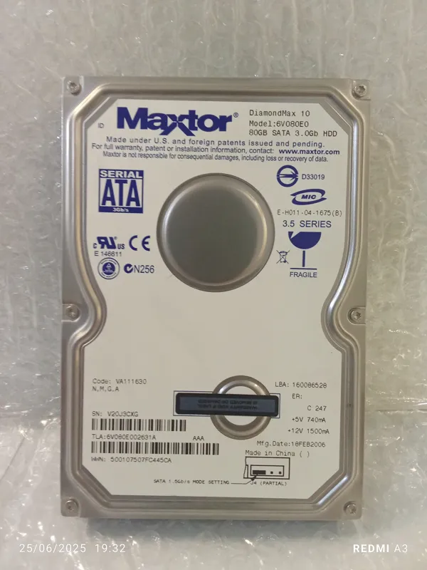 هارد 80 گیگ MAXTOR - سلامت %100-ساتا