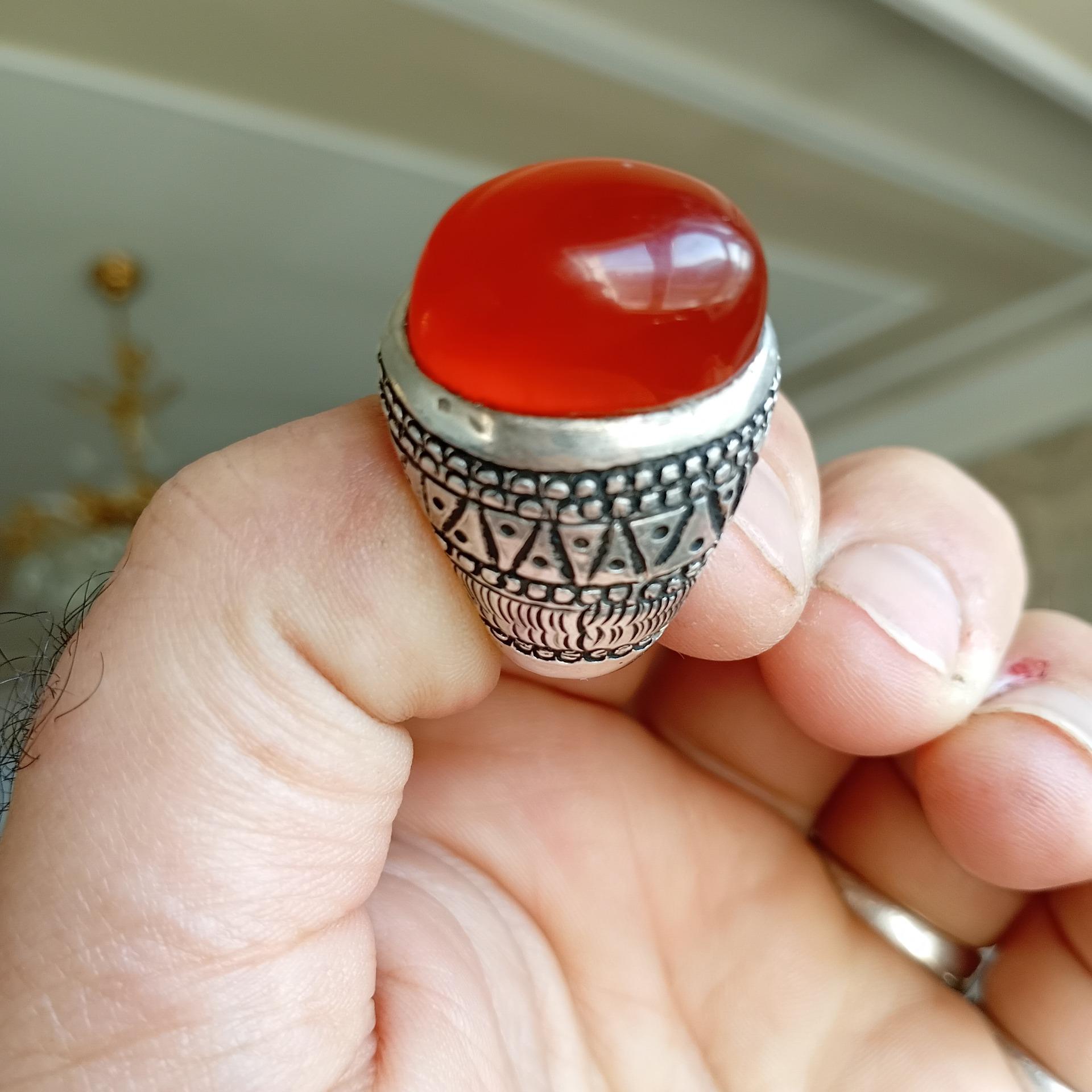 انگشتر نقره عقیق استاد فرخاری