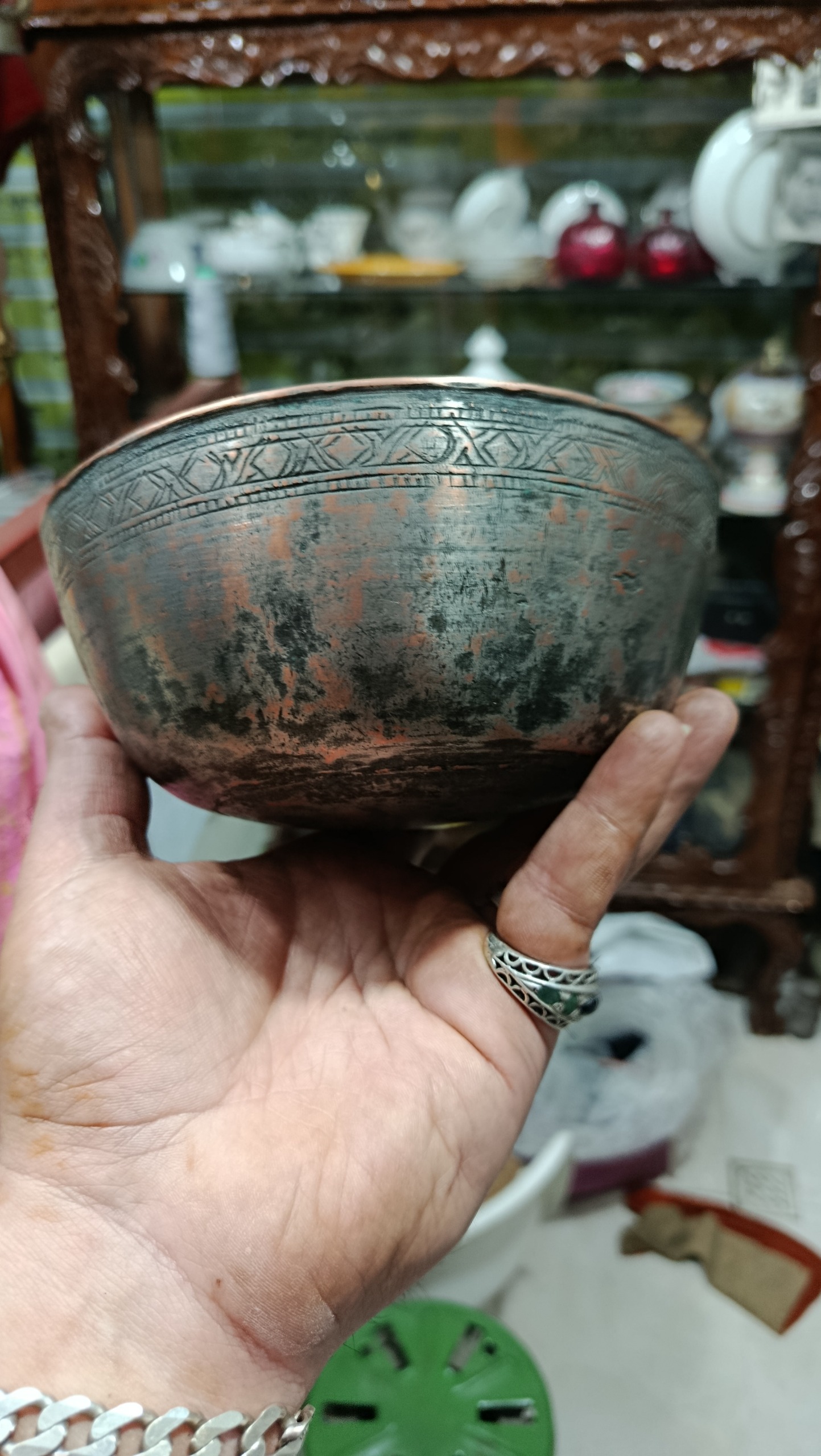 کاسه مسی قاجاری