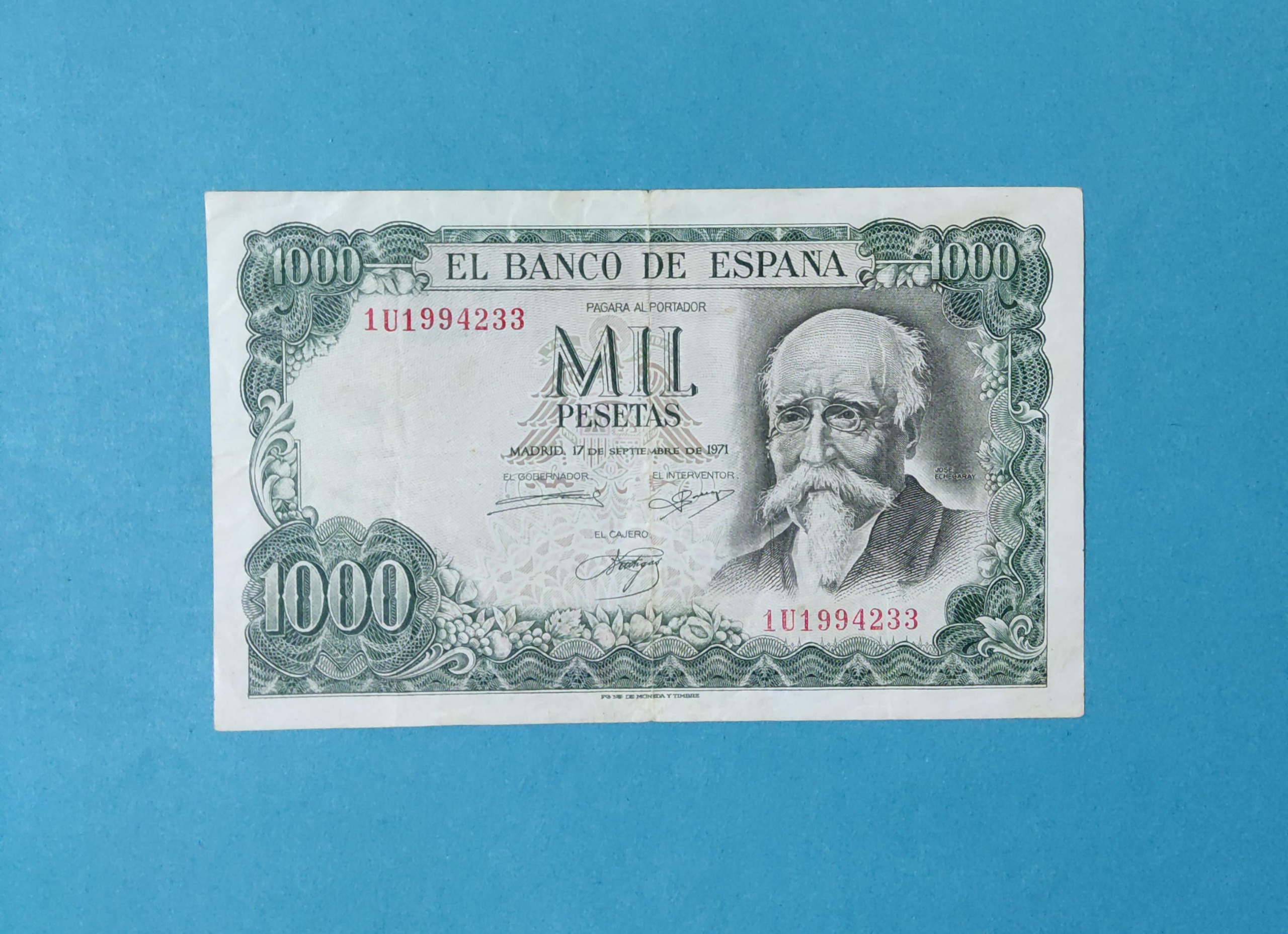 1000 پزوتا اسپانیا 1971