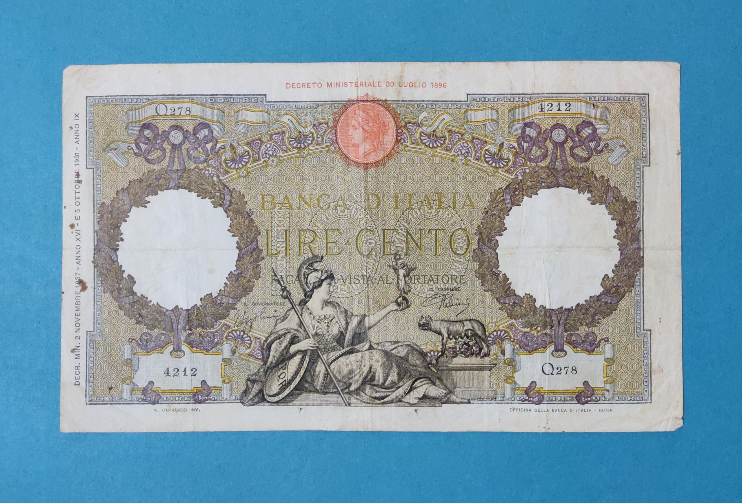 100 لیر ایتالیا 1926