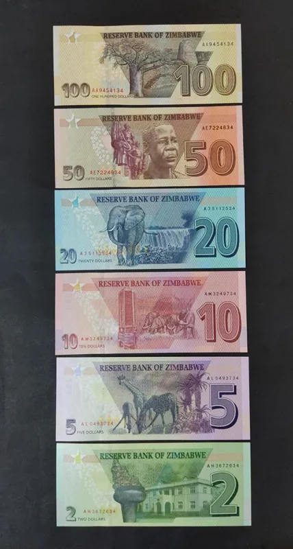 فول ست اسکناس های بانکی زیمباوه هیبریدی