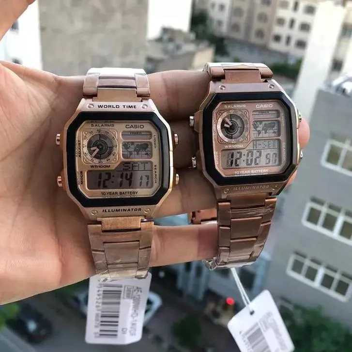 شارژ محدود   کاسیو نسکافه ای/ رزگلد  WORLD TIME