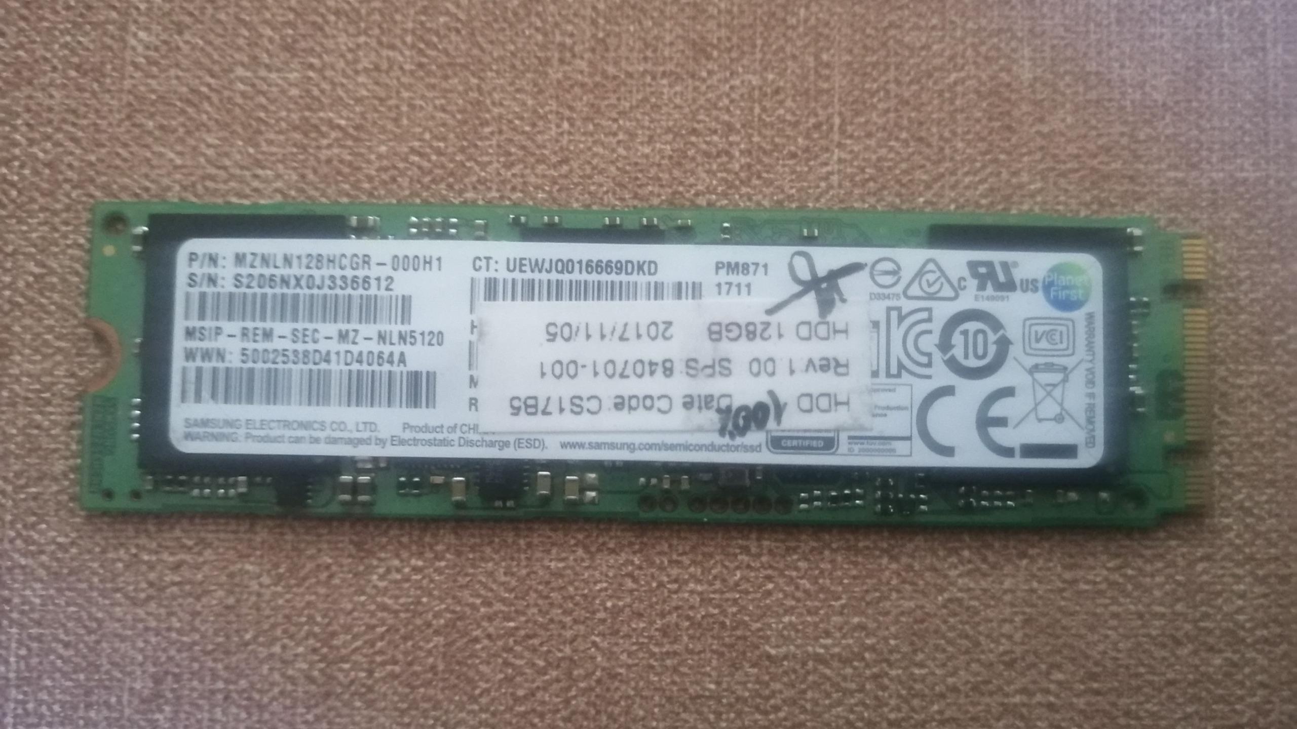 HARD SSD M.2 Samsung 128G 2280