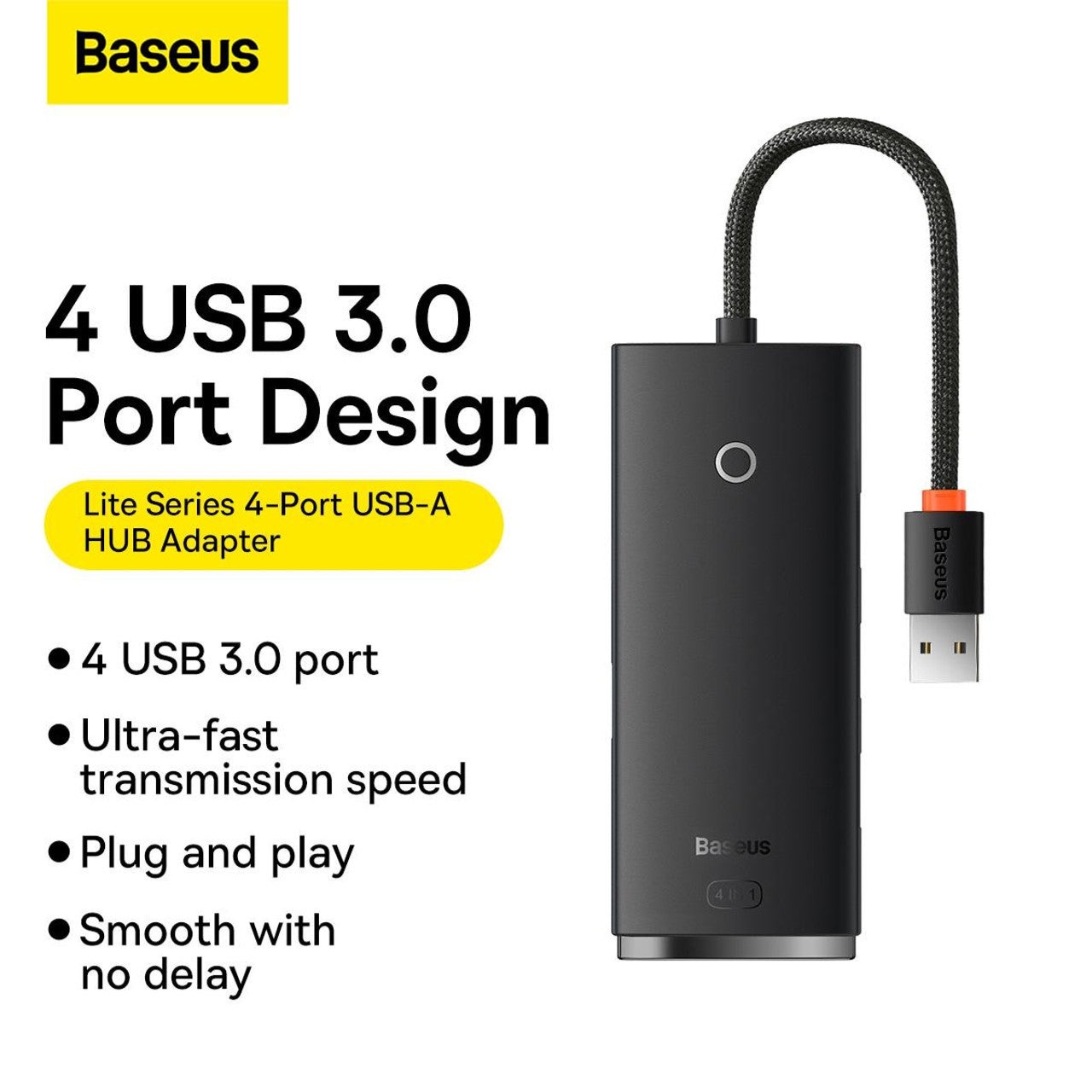 هاب 4 پورت BASEUS USB 3.0
