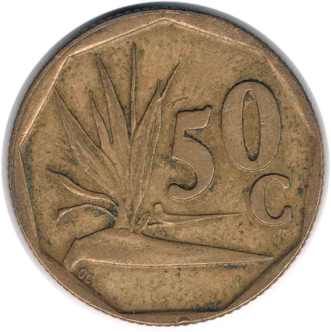 سکه 50 سنت افریقای جنوبی 1995 (کمیاب)