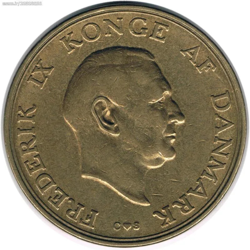 سکه 2 کرون دانمارک 1958 فردریک نهم (نایاب) 13 گرم