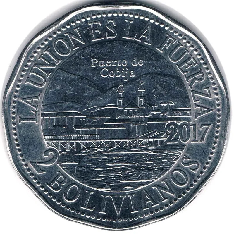 سکه یادبودی 2 بولیویانو بولیوی 2017 (نایاب)