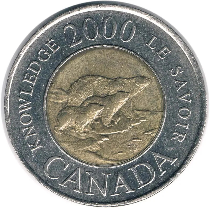 سکه یادبودی 2دلار کانادا 2000 (نایاب)