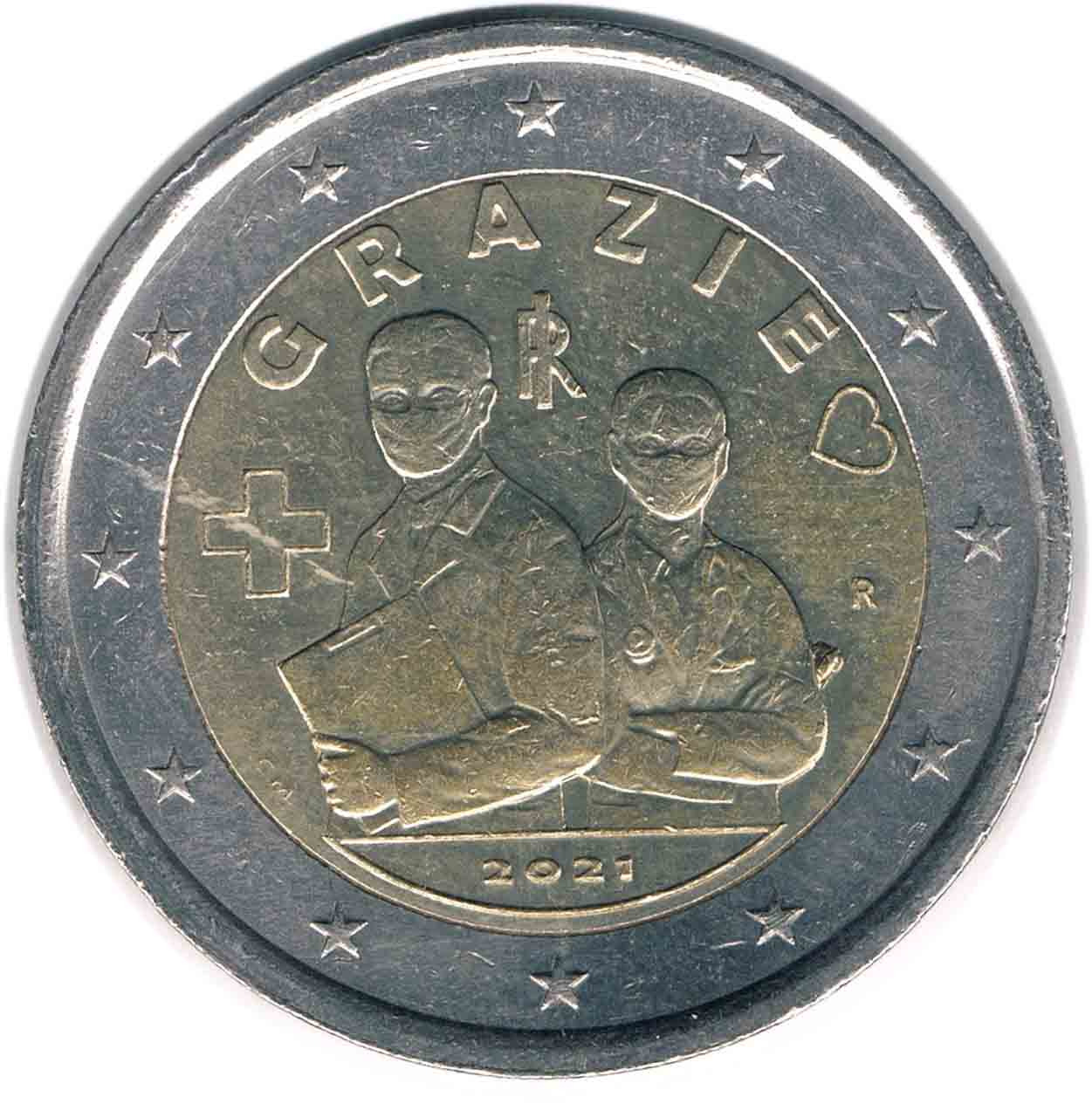 سکه یادبودی 2 یورو ایتالیا 2021 (نایاب)