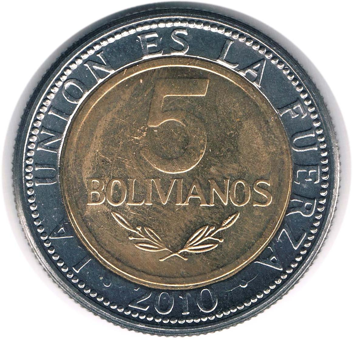 سکه 5 بولیویانو بولیوی 2010 (نایاب)