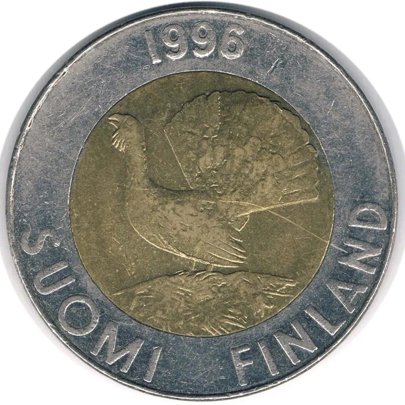 سکه 10 مارکا فنلاند 1996 (بسیار کمیاب)